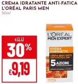 Pan Crema idratante anti-fatica L'ORÉAL PARIS MEN offerta