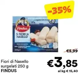 Unes Fiori di Nasello surgelati FINDUS offerta