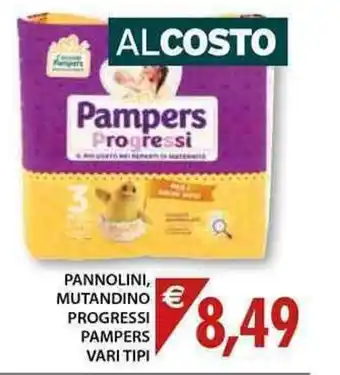 Pampers Pannolini, Mutandino Progressi vari tipi