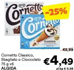 Unes Cornetto Classico, Sbagliato o Cioccolato ALGIDA offerta