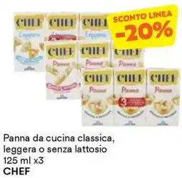 Unes Panna da cucina classica, leggera o senza lattosio CHEF offerta
