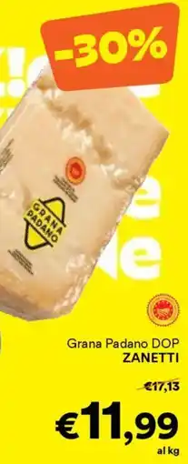 Unes Grana Padano DOP ZANETTI offerta