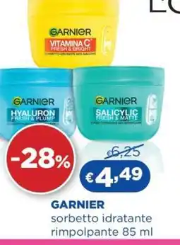 Acqua & Sapone GARNIER sorbetto idratante rimpolpante 85 ml offerta