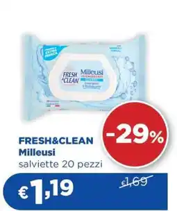 Acqua & Sapone FRESH&CLEAN Milleusi salviette 20 pezzi offerta