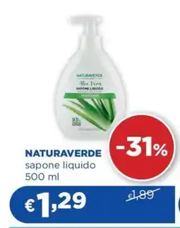 Acqua & Sapone NATURAVERDE Sapone Liquido offerta