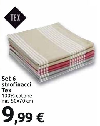 Tex Set 6 strofinacci 50x70 cm
