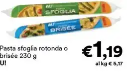 Unes Pasta sfoglia rotonda o brisée U! offerta