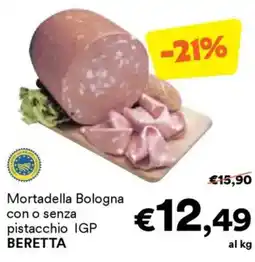 Unes Mortadella Bologna con o senza pistacchio IGP BERETTA offerta
