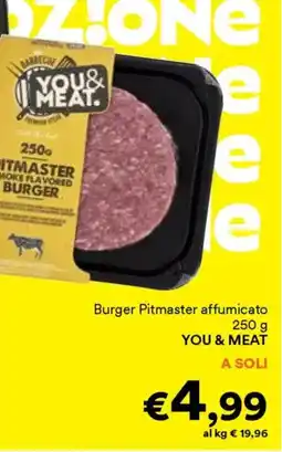 Unes Burger Pitmaster affumicato YOU & MEAT offerta