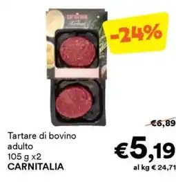 Unes Tartare di bovino adulto CARNITALIA offerta