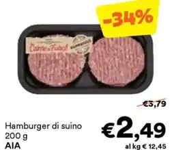 Unes Hamburger di suino ΑΙΑ offerta
