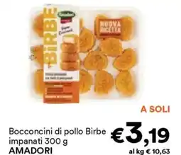Unes Bocconcini di pollo Birbe impanati AMADORI offerta