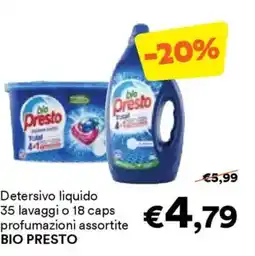 Unes Detersivo liquido BIO PRESTO offerta