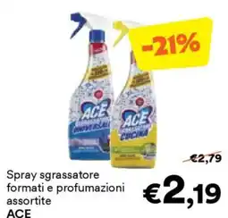 Unes Spray sgrassatore ACE offerta