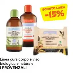 Unes Linea cura corpo e viso biologica e naturale I PROVENZALI offerta