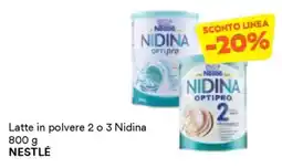 Unes Latte in polvere 2 o 3 Nidina NESTLÉ offerta