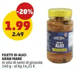 PENNY Filetti di alici GRAN MARE offerta