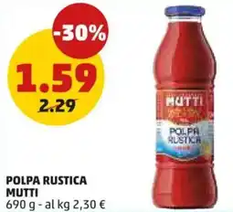 PENNY Polpa rustica MUTTI offerta