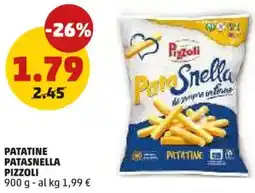 PENNY Patatine patasnella PIZZOLI offerta