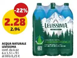 PENNY Acqua naturale LEVISSIMA offerta