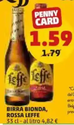 PENNY Birra bionda, rossa LEFFE offerta