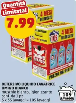 PENNY Detersivo liquido lavatrice OMINO BIANCO offerta