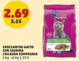 PENNY Croccantini gatto con taurina L'ALLEGRA COMPAGNIA offerta