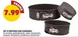 PENNY Set 3 tortiere con cerniera offerta