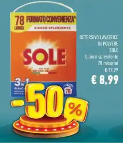 Conad Detersivo lavatrice in polvere sole bianco splendente offerta