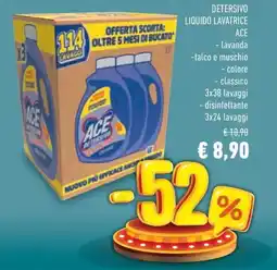 Conad Detersivo liquido lavatrice ace lavanda, talco e muschio offerta