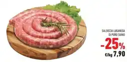 Conad Salsiccia luganega di puro suino offerta