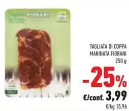 Conad Tagliata di coppa marinata fiorani offerta