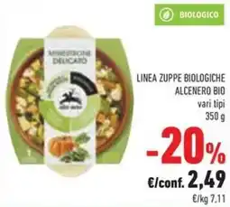 Conad Linea zuppe biologiche alcenero bio offerta