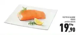 Conad Filetto di salmone fresco prodotto allevato offerta