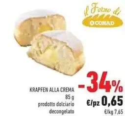 Conad Krapfen alla crema prodotto dolciario decongelato offerta