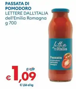 MD Discount Passata di pomodoro LETTERE DALL'ITALIA dell'Emilia Romagna offerta
