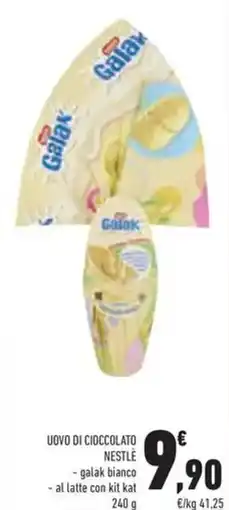 Conad Uovo di cioccolato nestle galak bianco, al latte con kit kat offerta