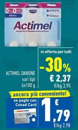 Conad Actimel danone offerta
