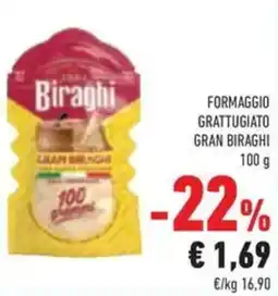 Conad Formaggio grattugiato GRAN BIRAGHI offerta