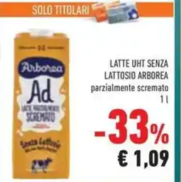 Conad Latte uht senza lattosio arborea parzialmente scremato offerta