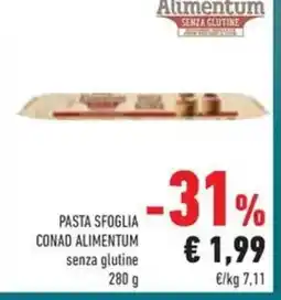 Conad Pasta sfoglia conad alimentum senza glutine offerta