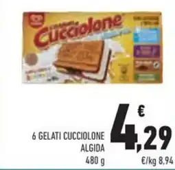 Conad 6 gelati cucciolone ALGIDA offerta