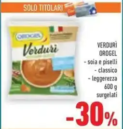 Conad Verdurì orogel soia e piselli, classico, leggerezza offerta