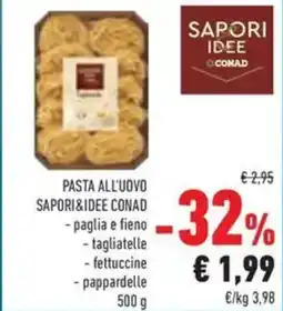 Conad Pasta all'uovo sapori&idee conad paglia e fieno offerta