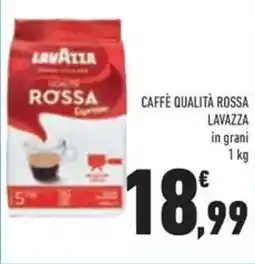 Conad Caffè qualità rossa lavazza in grani offerta