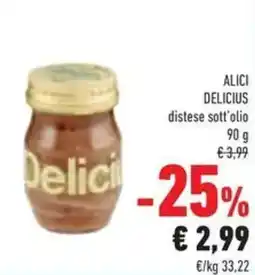 Conad Alici delicius distese sott'olio offerta