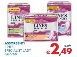 MD Discount Assorbenti LINES SPECIALIST LADY offerta