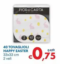 MD Discount 40 tovaglioli happy easter offerta