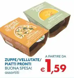 MD Discount Zuppe/vellutate/ piatti pronti BUONA SPESA! offerta