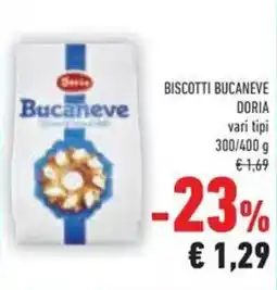 Conad Biscotti bucaneve DORIA offerta